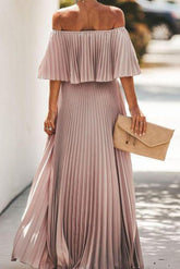 Sexy and Stylish Off-Shoulder Compression Temperament Dress Ins street